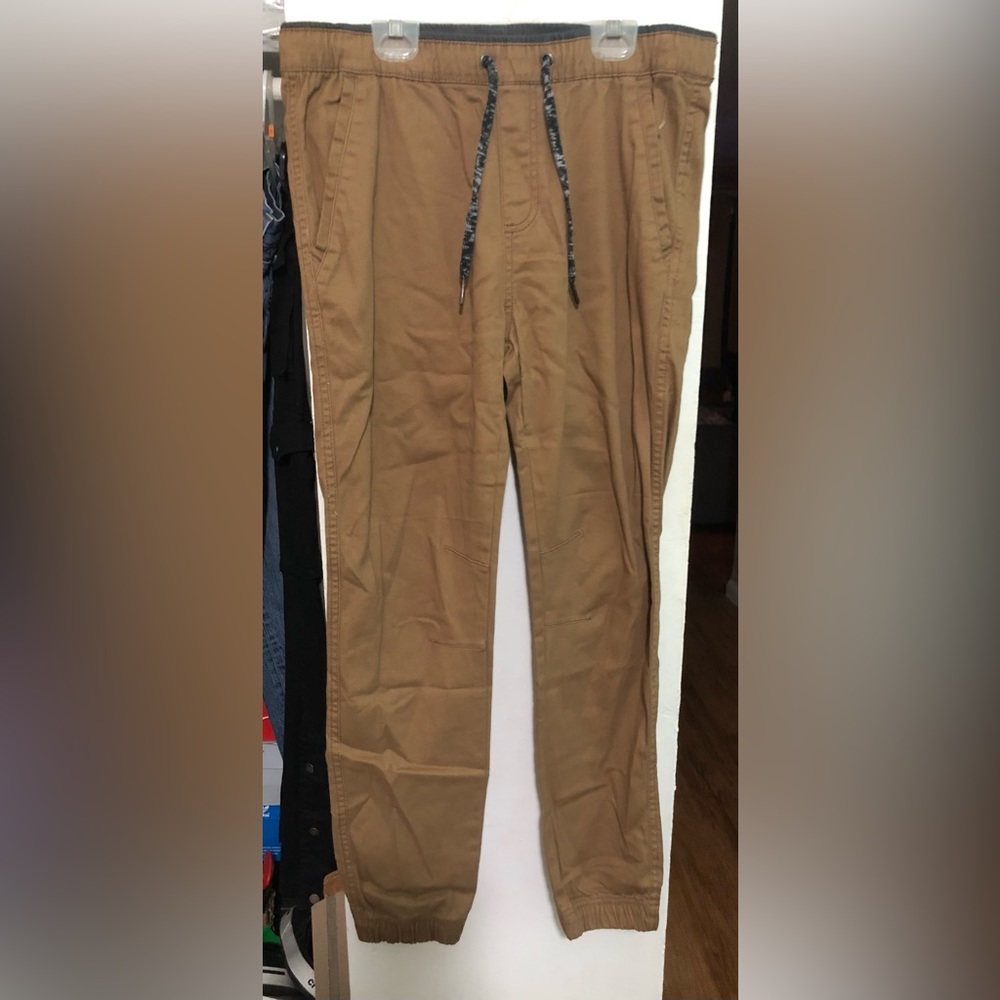 NWT by Plugg Men Khaki Joggers with drawstrings, Size S